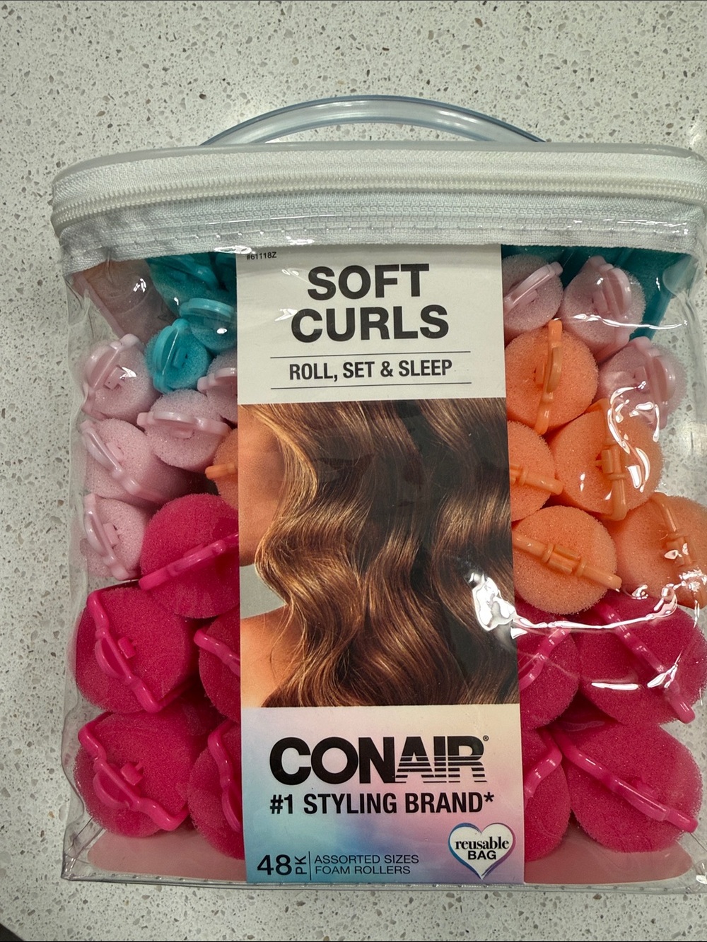Conair Soft Curls Foam Rollers - Multi Color Set - New